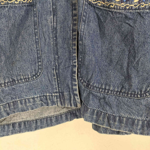 STUDIO WEST 花柄刺繍デニムジャケット メンズ JPN:L