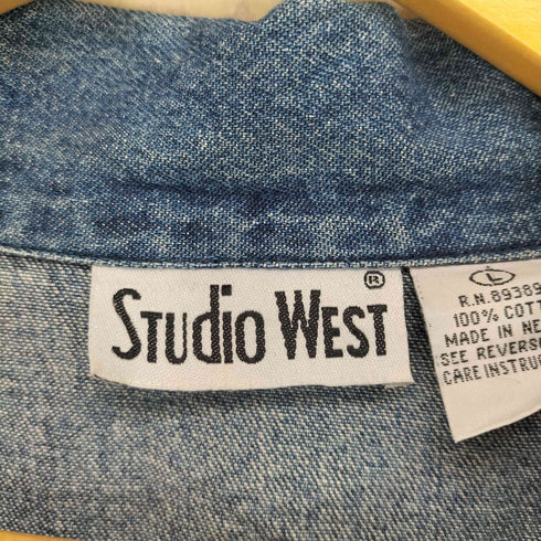 STUDIO WEST 花柄刺繍デニムジャケット メンズ JPN:L
