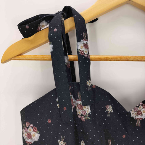 アクシーズファム axes femme ブーケ柄ドットワンピース レディース FREE