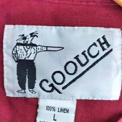 グーチ GOOUCH バンドカラー リネンシャツ メンズ import:L