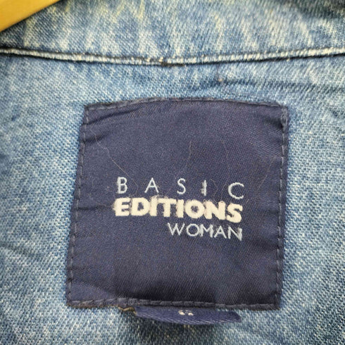 ベーシックエディションズ BASIC EDITIONS 花柄刺繍デニムジャケット メンズ 2X