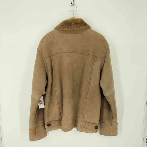POINT ファー切替スウェードハーフコート メンズ import:L