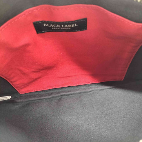 ブラックレーベルクレストブリッジ BLACK LABEL CRESTBRIDGE クレストブリッジチェックデニムミニクラッチ ノバチェック レザーパイピング レディース