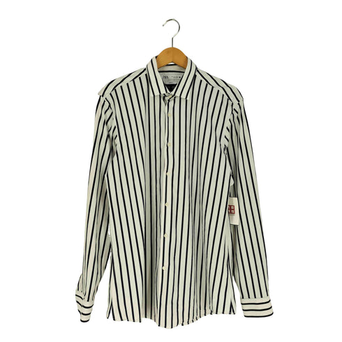 ザラ ZARA SLIM FIT ストライプ ストレッチ シャツ メンズ import:L