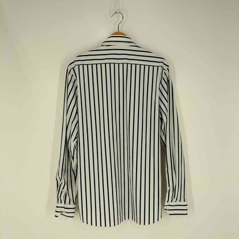 ザラ ZARA SLIM FIT ストライプ ストレッチ シャツ メンズ import:L