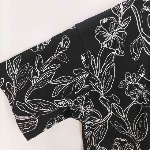 メゾンスペシャル MAISON SPECIAL Flower Embroidery Prime-Over Crew Neck T-Shirt メンズ 2