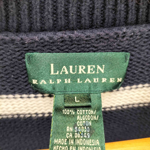 ラルフローレン RALPH LAUREN セーラーカラープルオーバー ニットセーター ボーダー レディース JPN:L