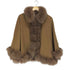 サガファーズ SAGA FURS カシミヤ100 ブルーフォックスポンチョ レディース M-L