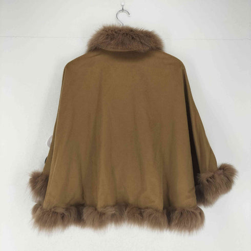 サガファーズ SAGA FURS カシミヤ100 ブルーフォックスポンチョ レディース M-L