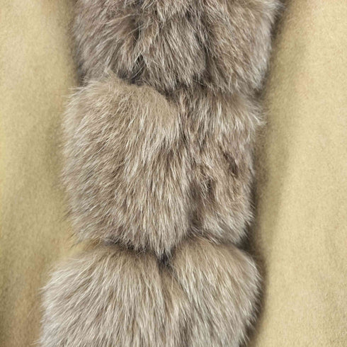 サガファーズ SAGA FURS カシミヤ100 ブルーフォックスポンチョ レディース M-L