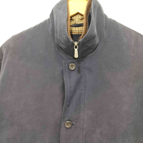 ニコルサンジル Nicole St Gilles ピーチスキン チェック柄ライナー付き スタンドカラー ジャケット メンズ import:S