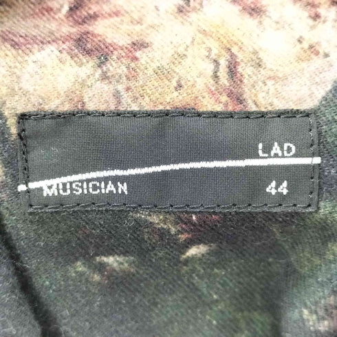 ラッドミュージシャン LAD MUSICIAN DECHINE INKJET PAINT FIOWER フラワープリントシャツ メンズ 44