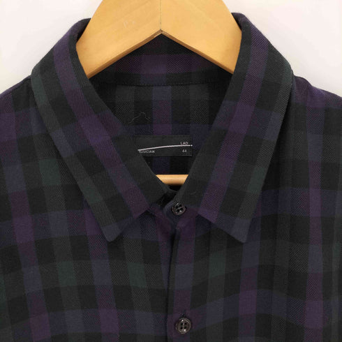 ラッドミュージシャン LAD MUSICIAN TWILL GUN CLUB CHECK BIG SHIRT メンズ 44