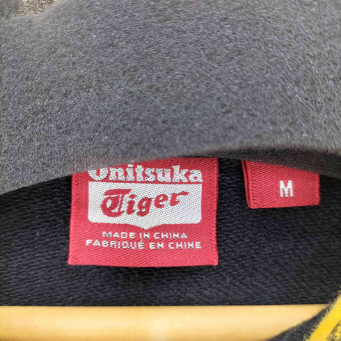オニツカタイガー ONITSUKA TIGER ロゴ刺繍 サイドライン ジップアップパーカー レディース JPN:M