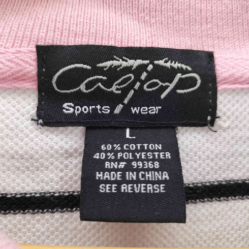キャルトップ CALTOP STRIPE BORDER POLO SHIRTS メンズ JPN:L
