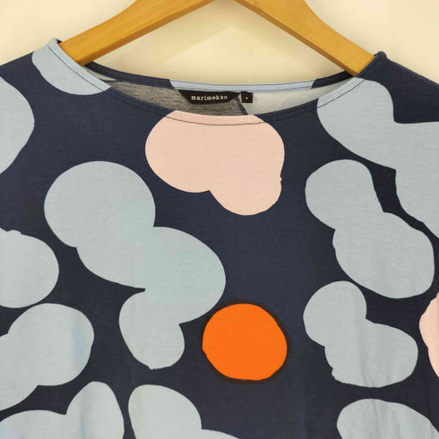 マリメッコ marimekko 総柄 七分丈 ボートネック カットソー レディース import:S