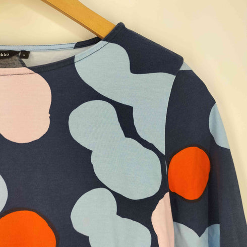 マリメッコ marimekko 総柄 七分丈 ボートネック カットソー レディース import:S