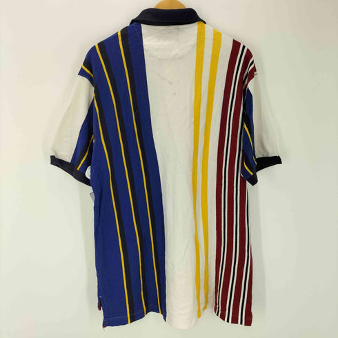 チャップスラルフローレン CHAPS RALPH LAUREN 刺繍 ストライプ マルチカラー 半袖ポロシャツ メンズ JPN:L