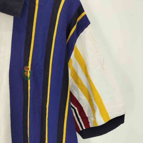 チャップスラルフローレン CHAPS RALPH LAUREN 刺繍 ストライプ マルチカラー 半袖ポロシャツ メンズ JPN:L
