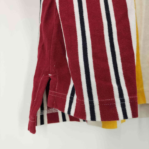 チャップスラルフローレン CHAPS RALPH LAUREN 刺繍 ストライプ マルチカラー 半袖ポロシャツ メンズ JPN:L