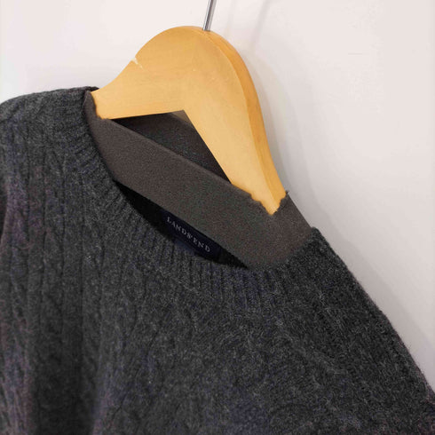 ランズエンド LANDS END ウール混 ケーブルニット メンズ JPN:M