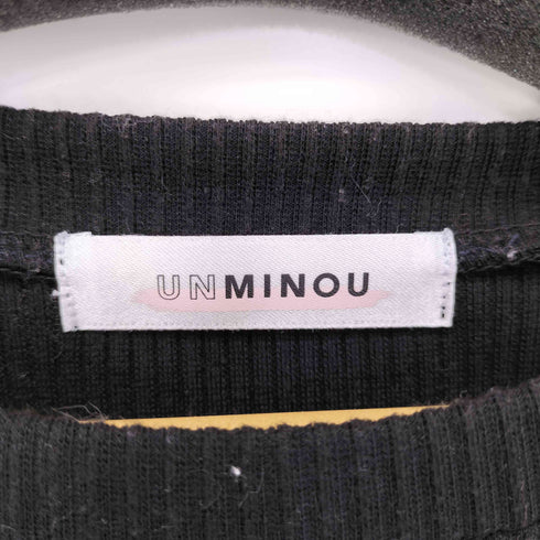 UNMINOU 異素材ドッキング ワンピース レディース FREE