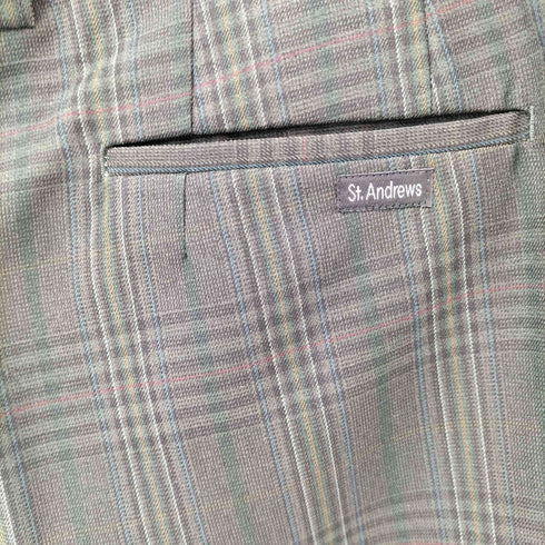 セントアンドリュース St. Andrews 2タックチェックスラックス メンズ 91