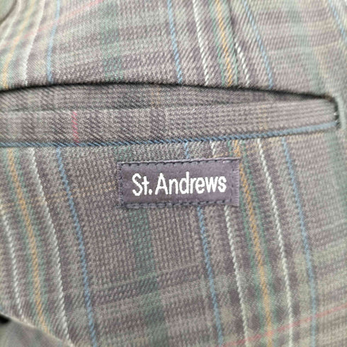 セントアンドリュース St. Andrews 2タックチェックスラックス メンズ 91