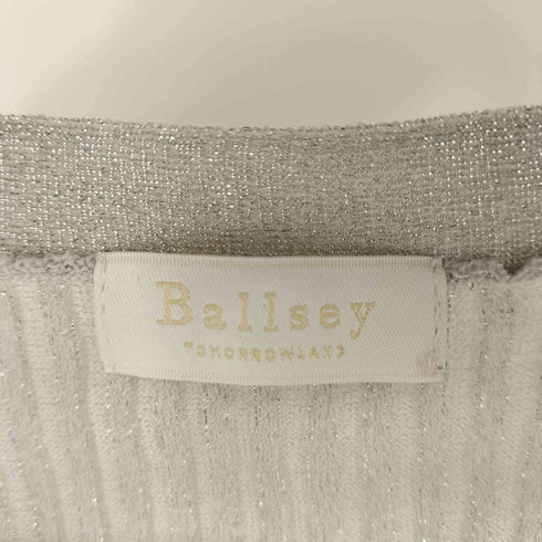 ボールジー BALLSEY マーセライズドコットンリブ Vネックカーディガン レディース import:S