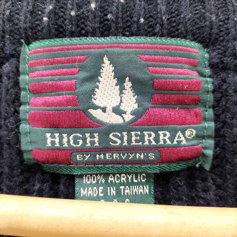 ハイシェラ HIGH SIERRA 80s 台湾製 ボーダー柄 アクリルニット メンズ JPN:L