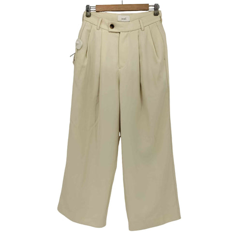 ソエルテ soerte 2tuck white wide slacks 2タック ホワイト スラックス メンズ JPN:2