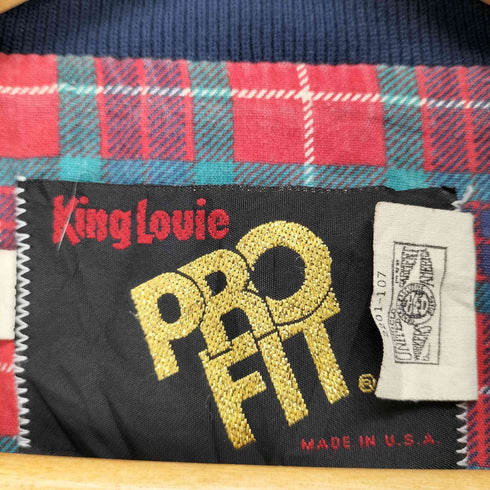 KINGLOUIE PROFIT USA製 裏地チェックハリントンジャケット メンズ JPN:L