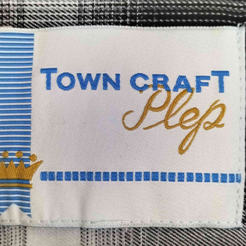 タウンクラフト TOWNCRAFT 別注オンブレチェックオープンカラーシャツ メンズ