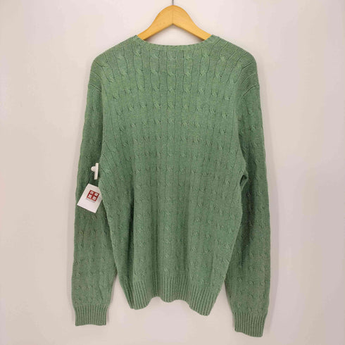 ポロバイラルフローレン Polo by RALPH LAUREN 90S ポニー刺繍 シルク ケーブルニット セーター メンズ JPN:XL
