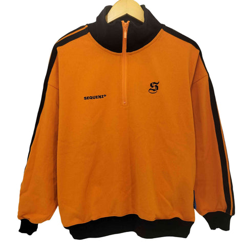 SEQUENZ 裏起毛 ハーフジップ スウェット メンズ JPN:M