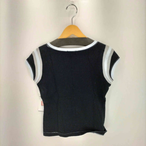 バーバリーブルーレーベル BURBERRY BLUE LABEL コットン 三段プリント S/S Tシャツ レディース JPN:38