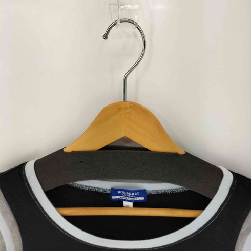 バーバリーブルーレーベル BURBERRY BLUE LABEL コットン 三段プリント S/S Tシャツ レディース JPN:38