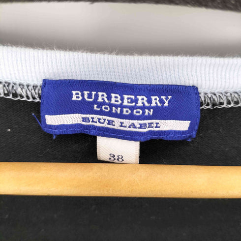 バーバリーブルーレーベル BURBERRY BLUE LABEL コットン 三段プリント S/S Tシャツ レディース JPN:38