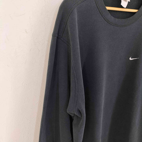 ナイキ NIKE USA製 ワンポイントロゴ スウォッシュ刺繍 クルーネックスウェット メンズ JPN:XL