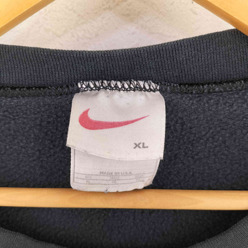 ナイキ NIKE USA製 ワンポイントロゴ スウォッシュ刺繍 クルーネックスウェット メンズ JPN:XL