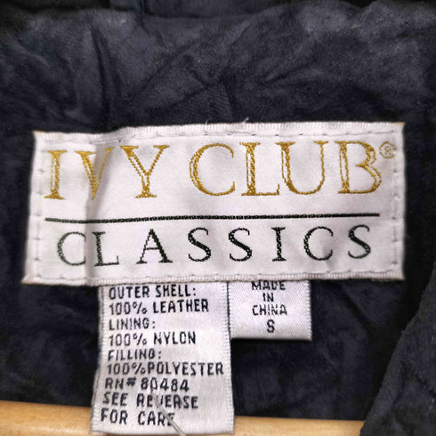 IVYCLUB CLASSICS ドローリング付レザーハーフコート レディース JPN:S