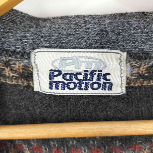 Pacific Motion 総柄 アクリルウール カーディガン メンズ import:M