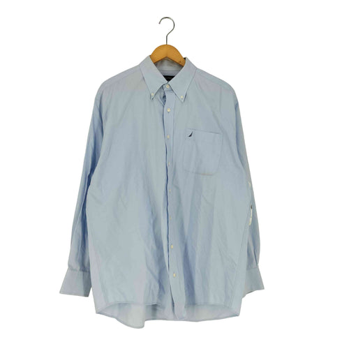 ノーティカ NAUTICA VINTAGE OXFORD ロゴ刺繍 ボタンダウン オックスフォードシャツ メンズ 17 34/35