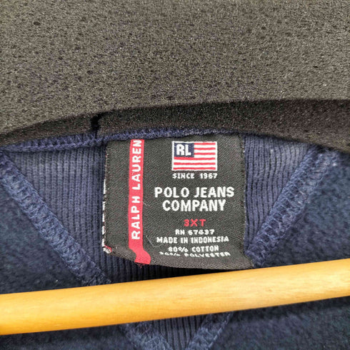 ポロジーンズカンパニーラルフローレン POLO JEANS COMPANY RALPH LAUREN フロント刺繍 クルーネックスウェット RL-67 メンズ 3xt