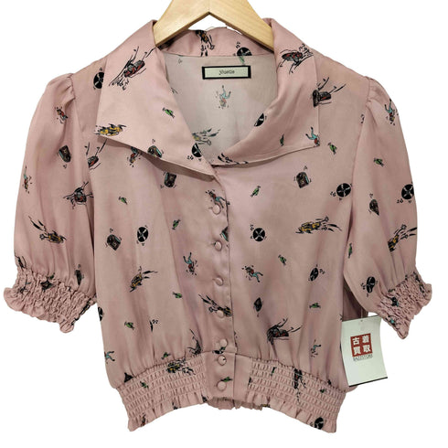 ジュエティ jouetie 50S ポップ BL 開襟シャツ ブラウス レディース JPN:M
