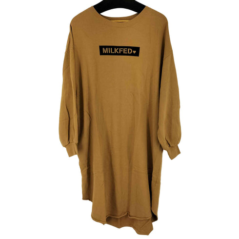 ミルクフェド MILKFED. L/S フロントロゴスウェットワンピース レディース ONE SIZE
