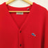 アイゾッドラコステ IZOD LACOSTE 70S 青ワニ ロゴワッペン アクリル ニット カーディガン メンズ