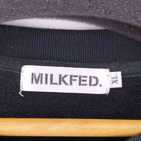 ミルクフェド MILKFED. BAR SWEAT TOP RED レディース import:XL