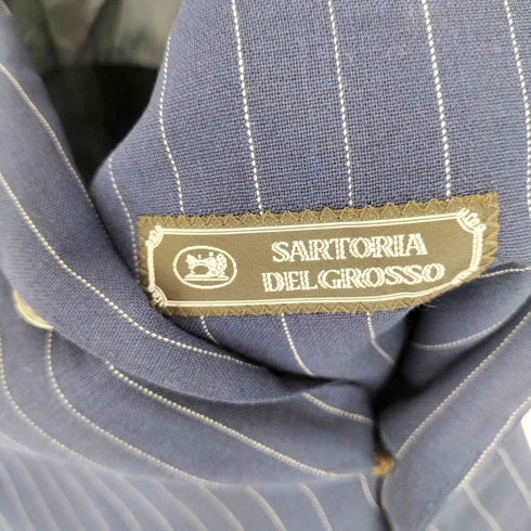 SARTORIA DEL GROSSO ウール チョークストライプ 3Bテーラードジャケット メンズ