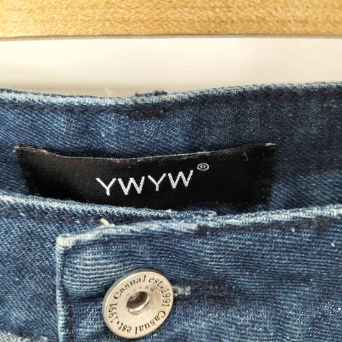 YWYW インサイドアウト スーパーワイドバギーデニム インディゴ 韓国 ストリート メンズ JPN:L